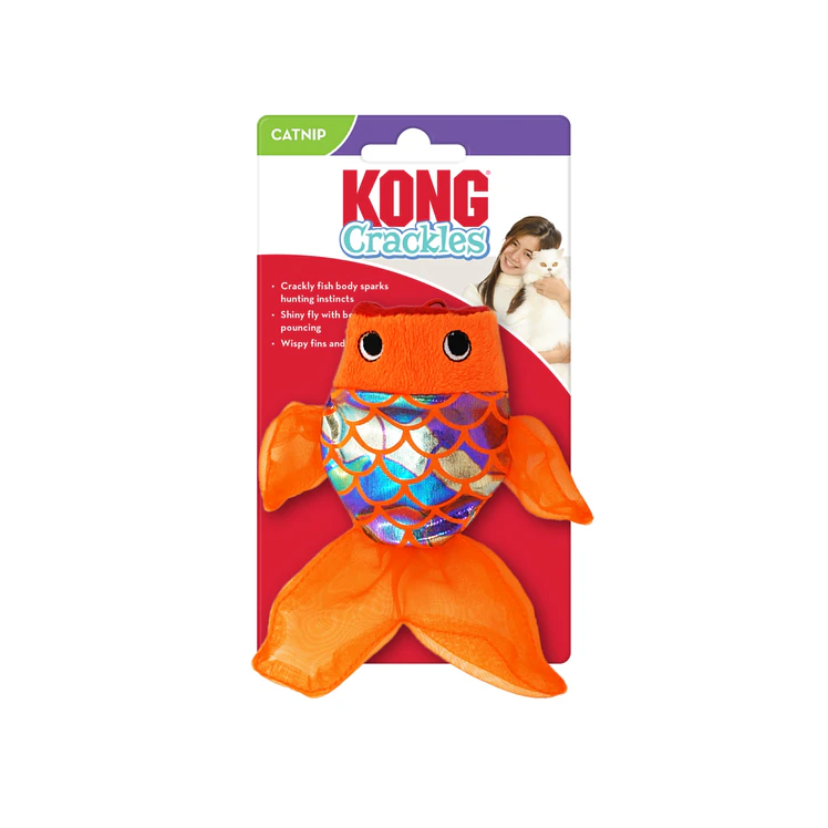 Kong Gato Juguete Crackles Gulpz Pescado 1