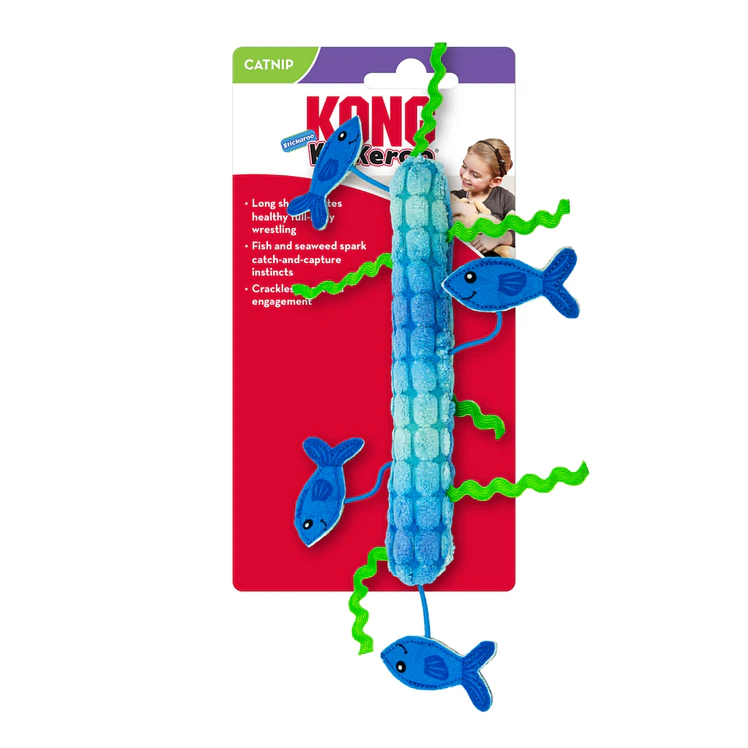 Kong Gato Juguete Kickeroo Stickaroo Peces 1