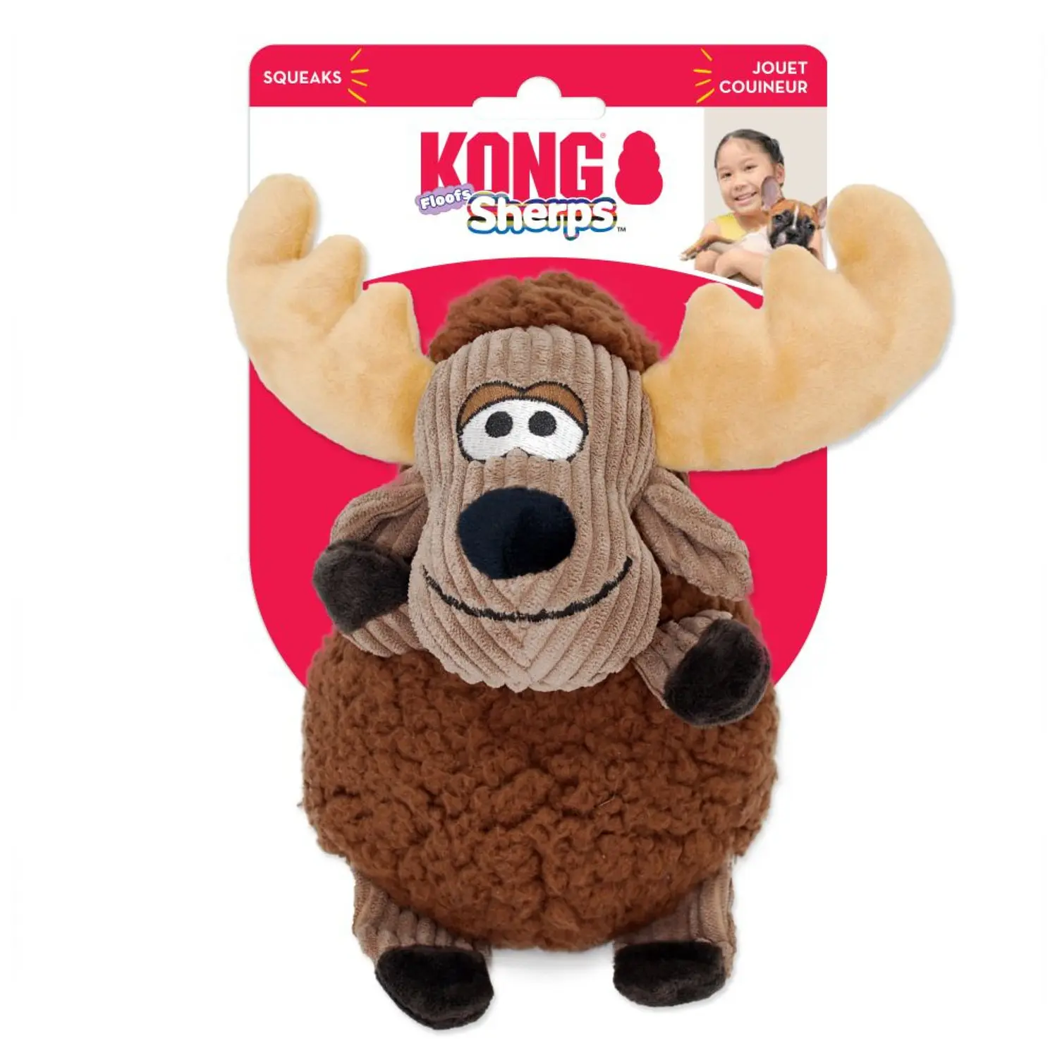 Kong Perro Peluche Sherps Floofs Moose Medium 1