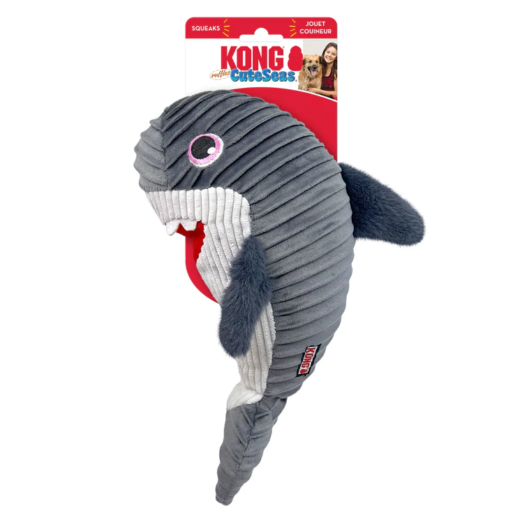 Kong Perro Peluche Cuteseas Rufflez Tiburon Medium Large 1