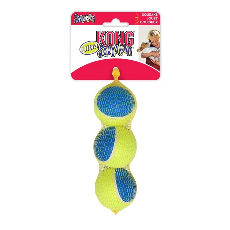 Kong Perro Ultra Squeak Air Pelota Medium X3 1
