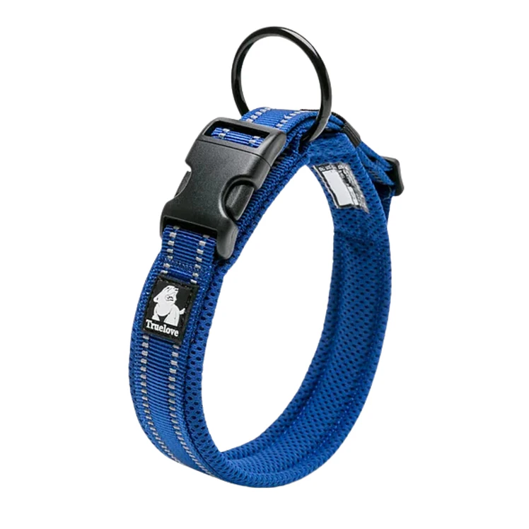 Truelove Collar Perros Acolchado Reflectivo Azul Osc M 2