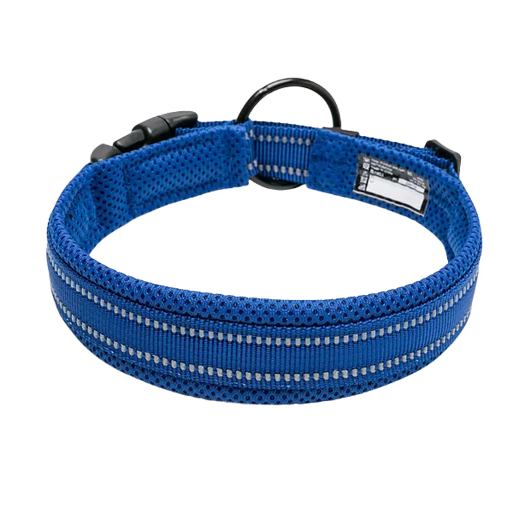Truelove Collar Perros Acolchado Reflectivo Azul Osc M 3