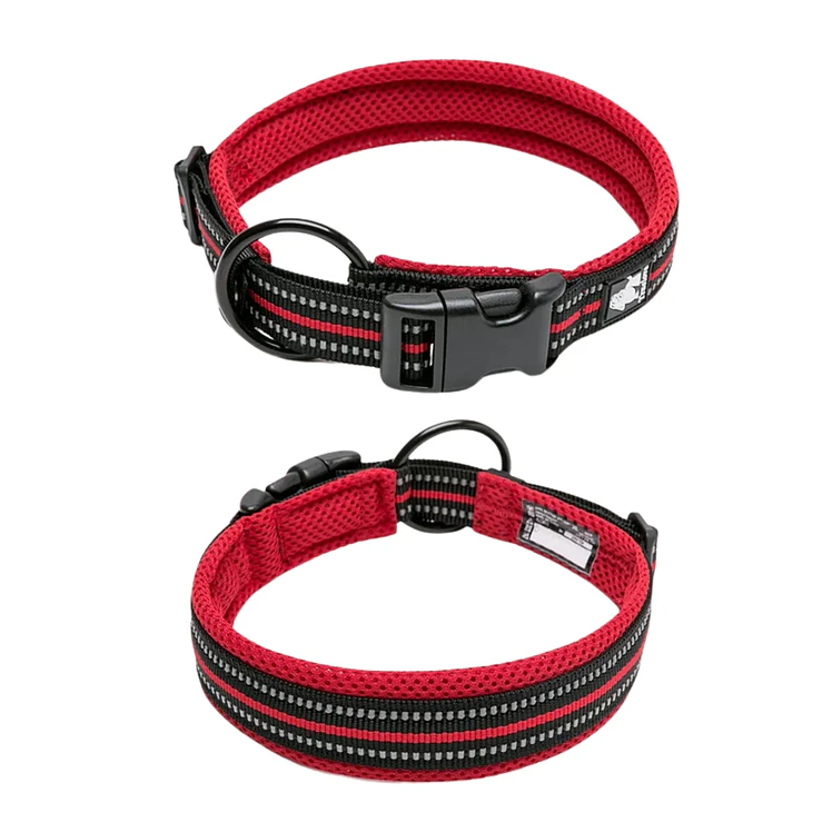 Truelove Collar Perros Acolchado Reflectivo Rojo XS 3