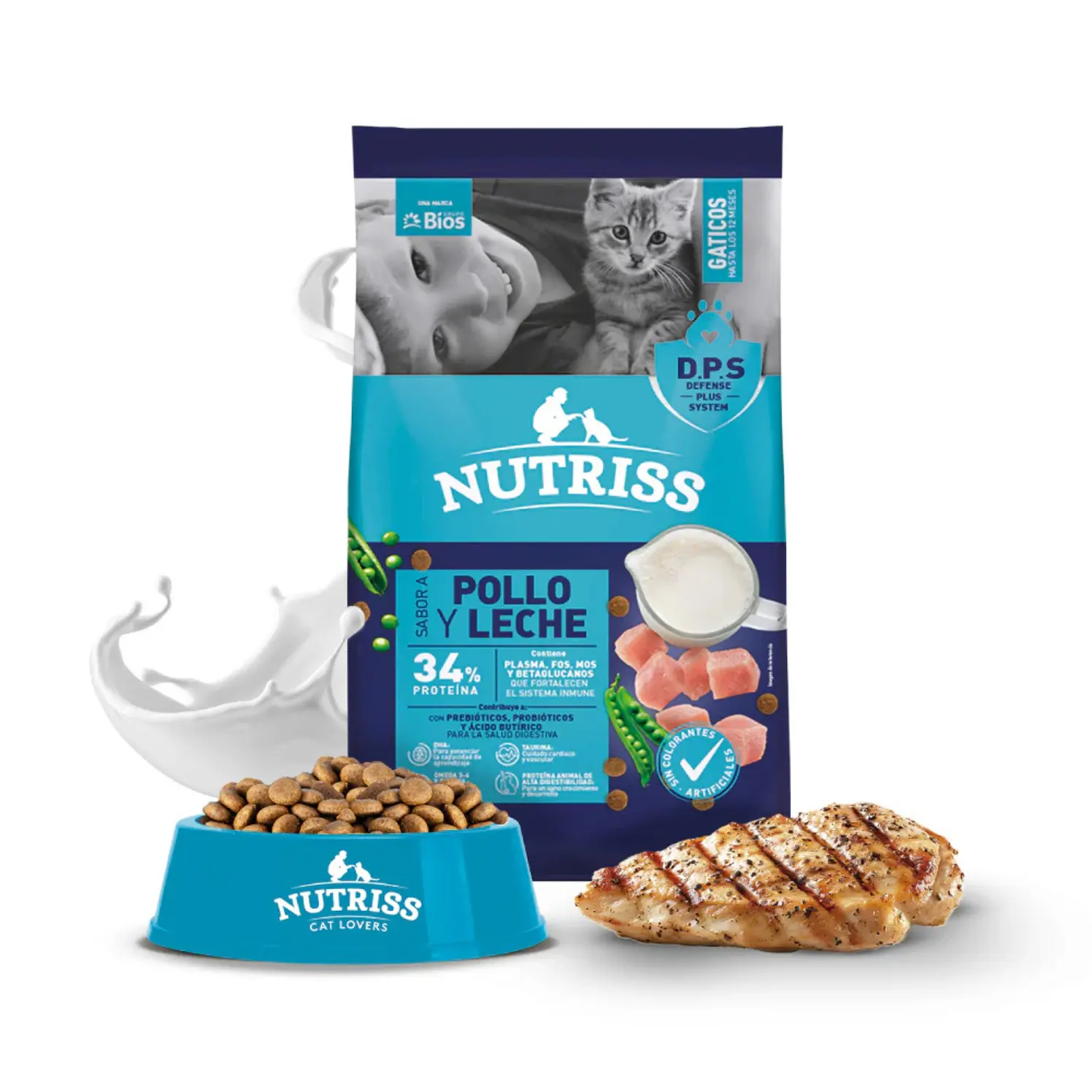 Nutriss Gatos Gaticos Pollo Leche 500 gr