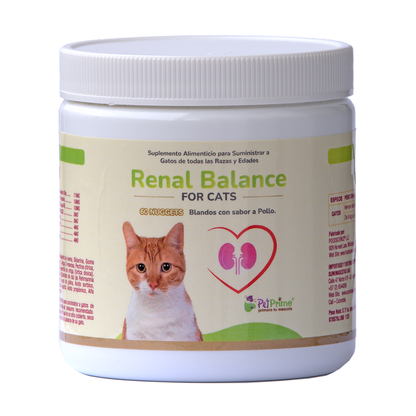 Pet Prime Renal Balance Cats Riñones Gatos 60 Nuggets
