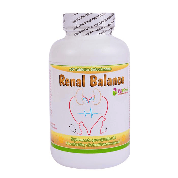 Pet Prime Renal Balance Riñones Perros 60 Tabs