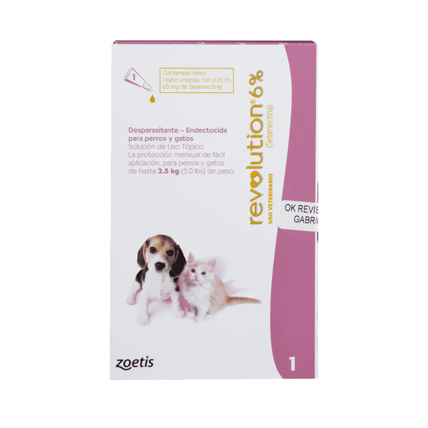 Revolution 6% x 0 25Ml Rosado Zoetis