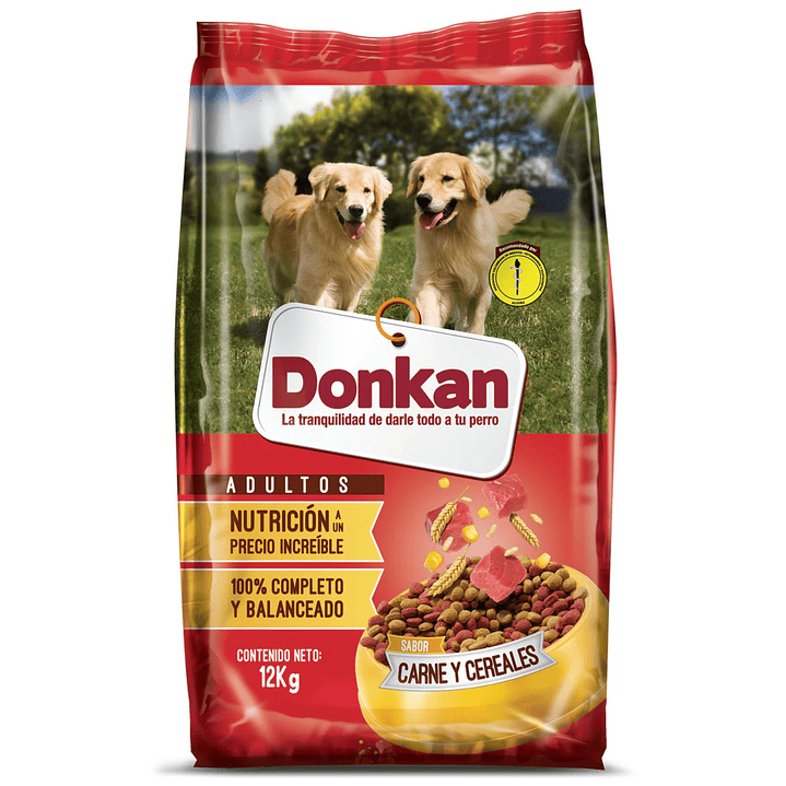 Donkan Perro Adulto Carne Y Cereales 12 Kg