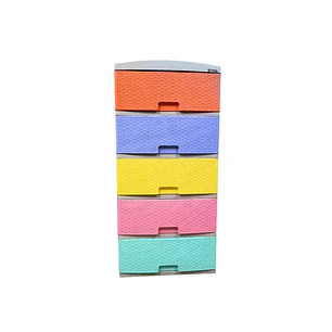 Practimueble Grande x 5 Cajones Rattan pastel