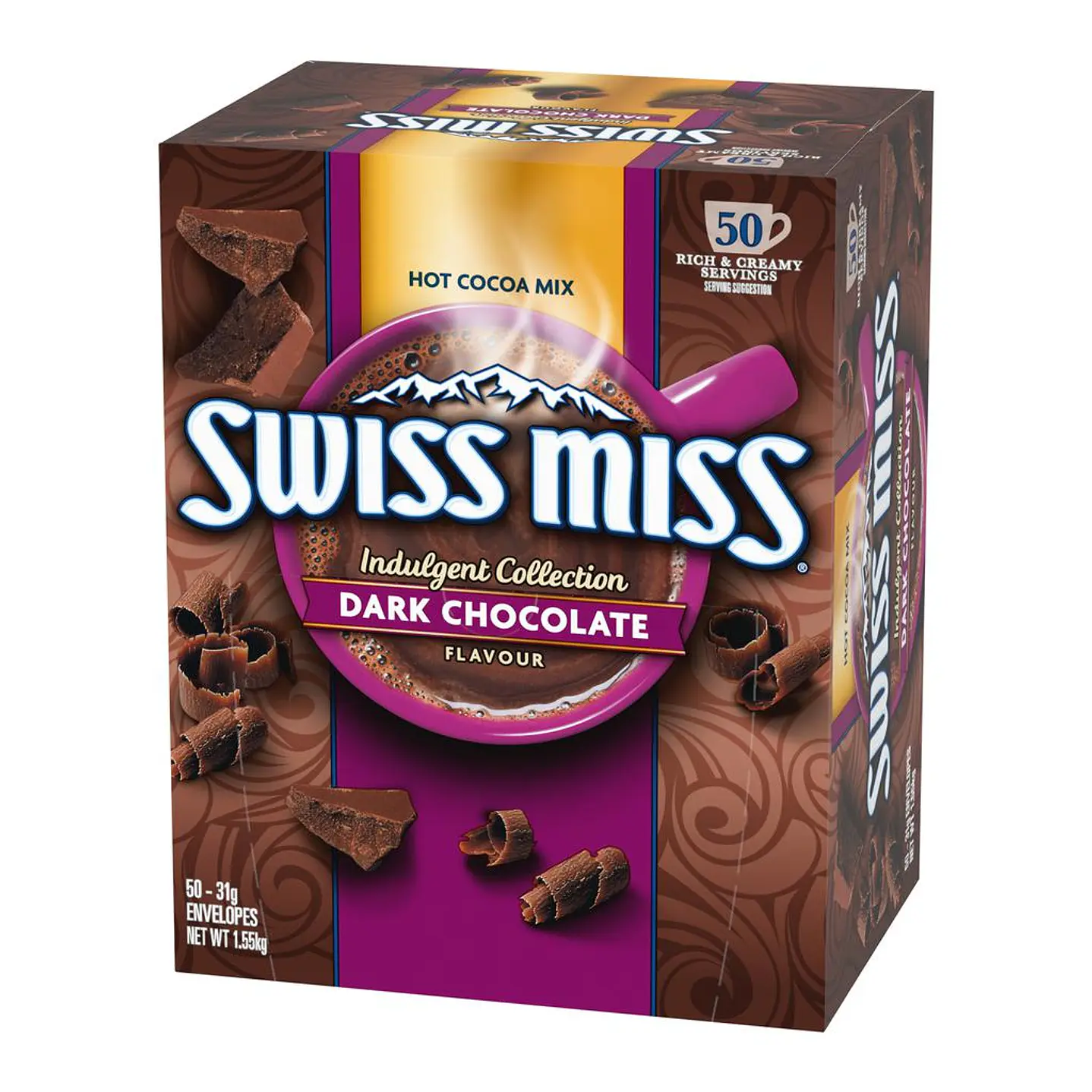 Swiss Miss Cocoa Polvo Sabor Chocolate Oscuro 50 Unid 31 g