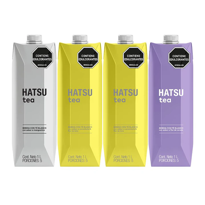 Hatsu Té Sabores Surtidos 4 Unid 1 L