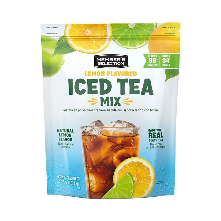 Members Selection Mezcla en Polvo Sabor Té Frío Limón 3 kg