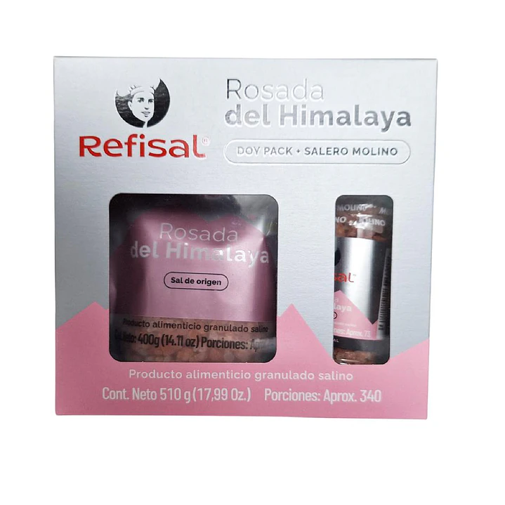 Refisal Sal Rosada del Himalaya 510 g + Salero Molino