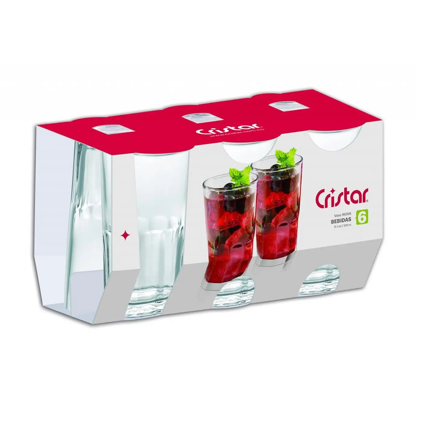 Vaso Nova bebidas 12 Canastilla x 6 Und
