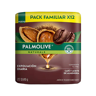 Palmolive Naturals Jabón Barra Café Aceite 12 Unid 110 g