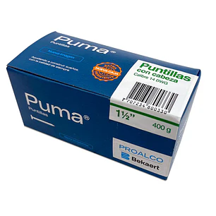 Puntilla Con cabeza PUMA 1 1 2 Caja X 50 Cajetillas 400 g