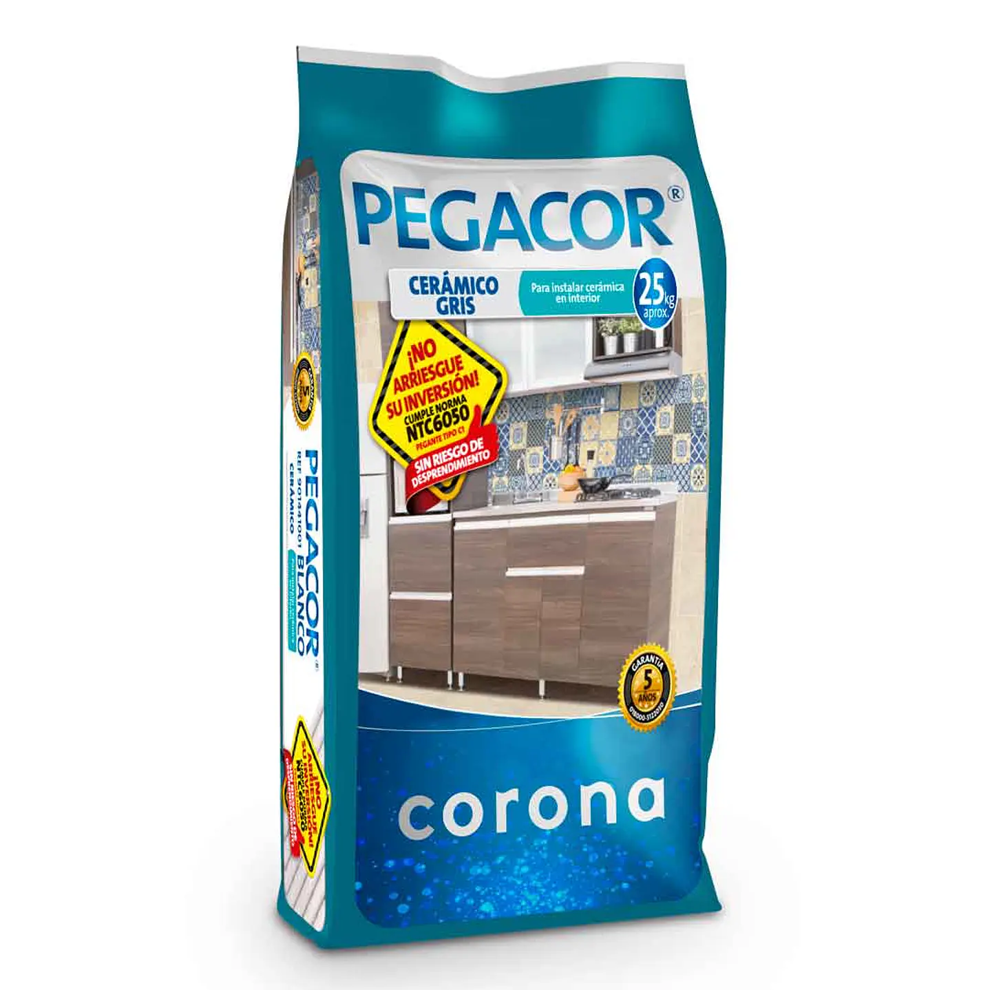 Pegacor cerámico gris Bulto x 25 Kg