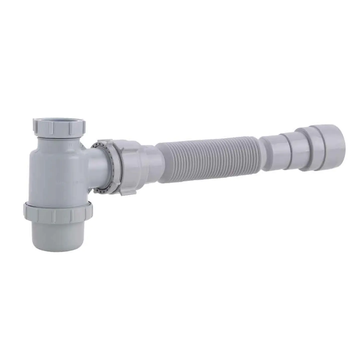 Sifón Botella Flexible Gris x 1 Unid