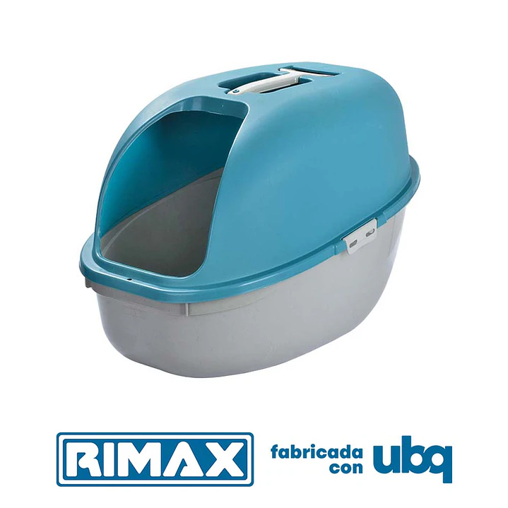 Arenero para Gato Gris y Azul Turquesa