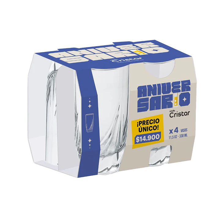 Vaso Strauss Bebidas 11.5 Oz 6Can X 4Uds