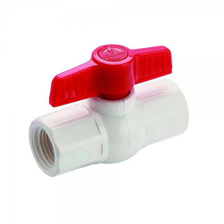 Válvula De Bola En PVC Lisa X 6 Und