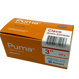 Clavo de Acero Estriado 3 x 25 KG