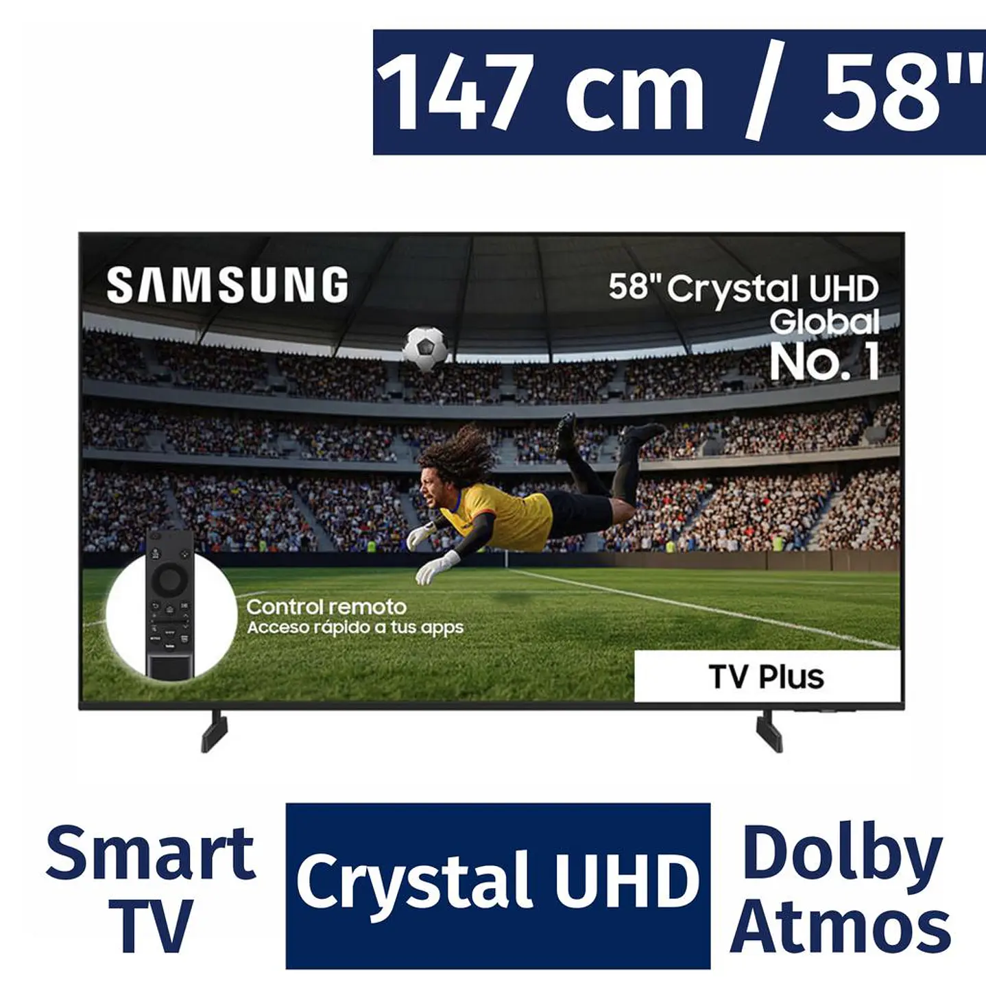 Samsung 147 cm Smart 4k Crystal UHD TV