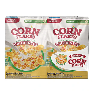 Corn Flakes Cereal de Hojuelas Maíz Crujientes 2 Unid 405 g