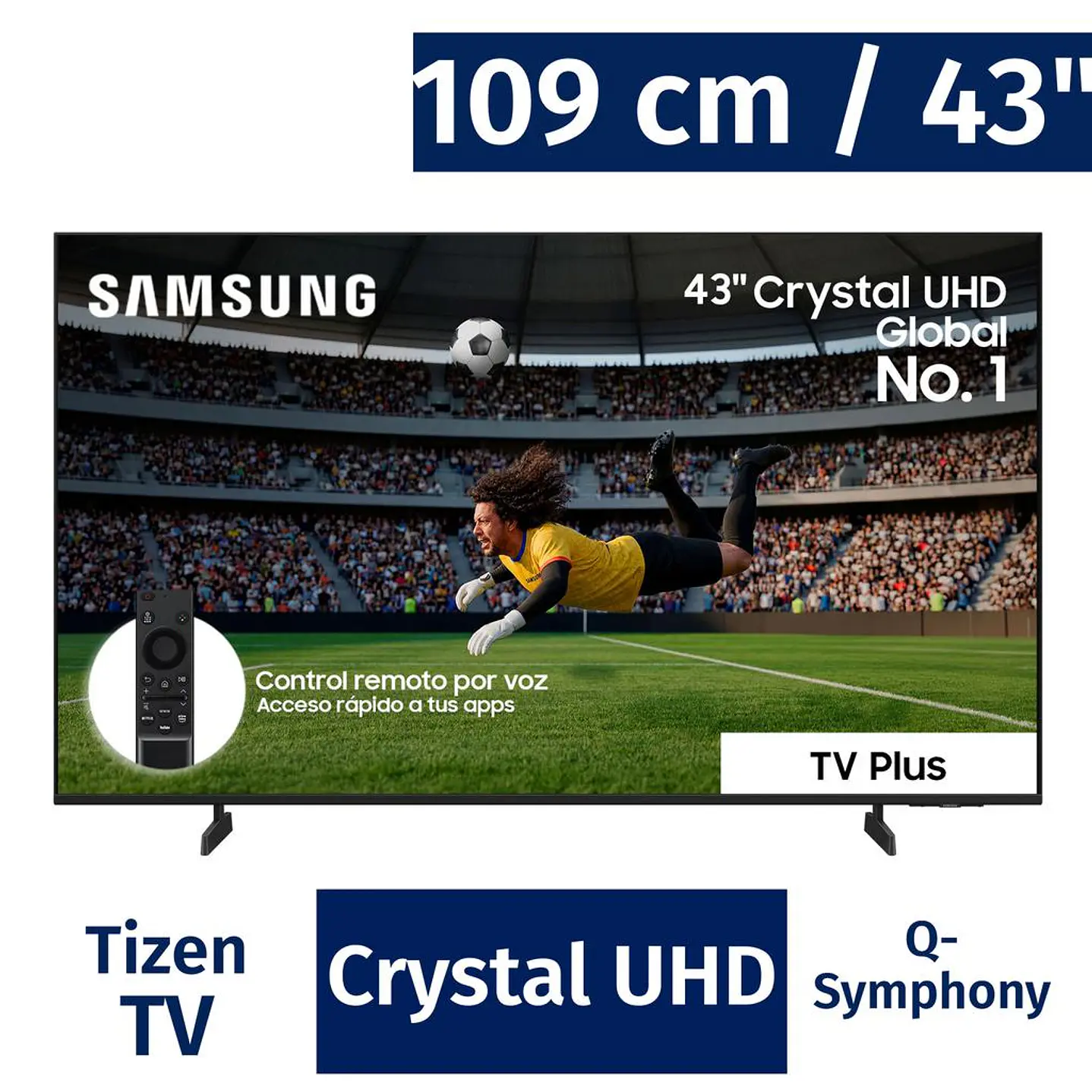 Samsung 109 cm Smart Tizen Crystal UHD 4K TV