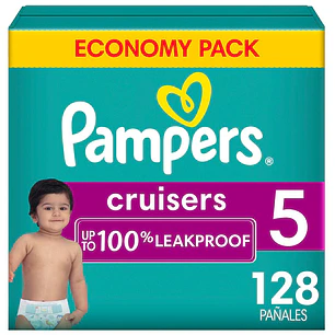 Pampers Pañales Cruisers Bebé Etapa 5 128 Unid