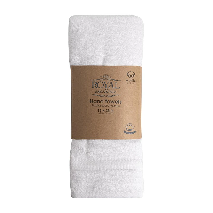 Royal Excellence Toalla para Manos 6 Unid x 40 cm x 71 cm