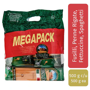 Conzazoni Pastas Alimenticias Megapack 4 Unid Surtidas
