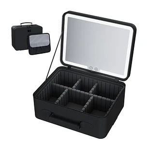 Sheffield Labs Bolsa para Maquillaje con Espejo de Luz LED