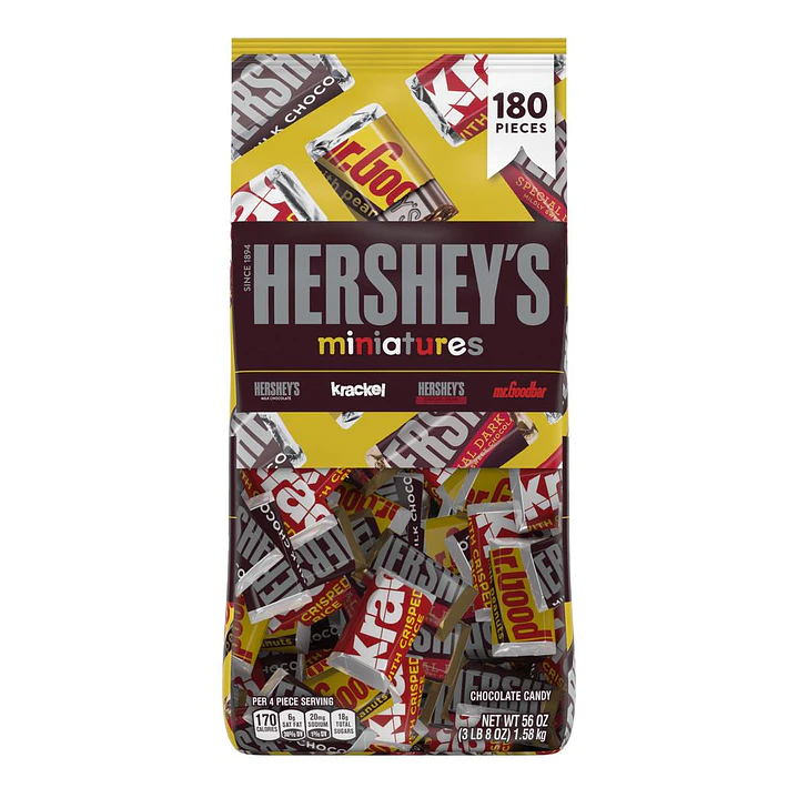 Hersheys Mini Chocolates KRACKEL and MR. GOODBAR 1.58 kg