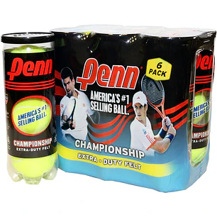 Penn Bolas de Tennis 6 Paq 18 Unid
