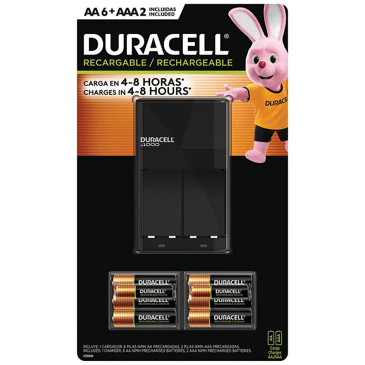 Duracell Set de Recarga para 6 Pilas AA y 2 AAA