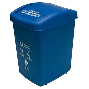 Papelera 36 L Tapa Plana Verde Oscuro