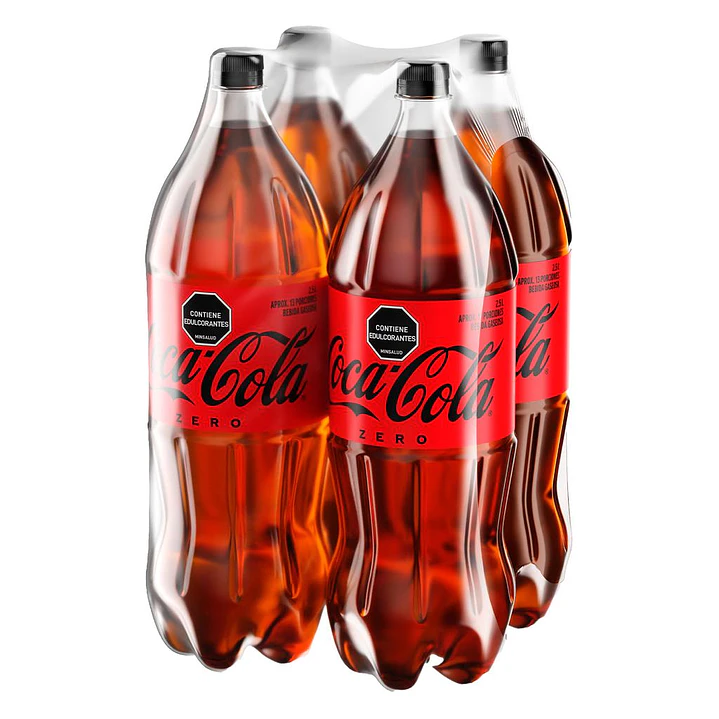 Coca Cola Gaseosa Zero 4 Unid 2.5 L