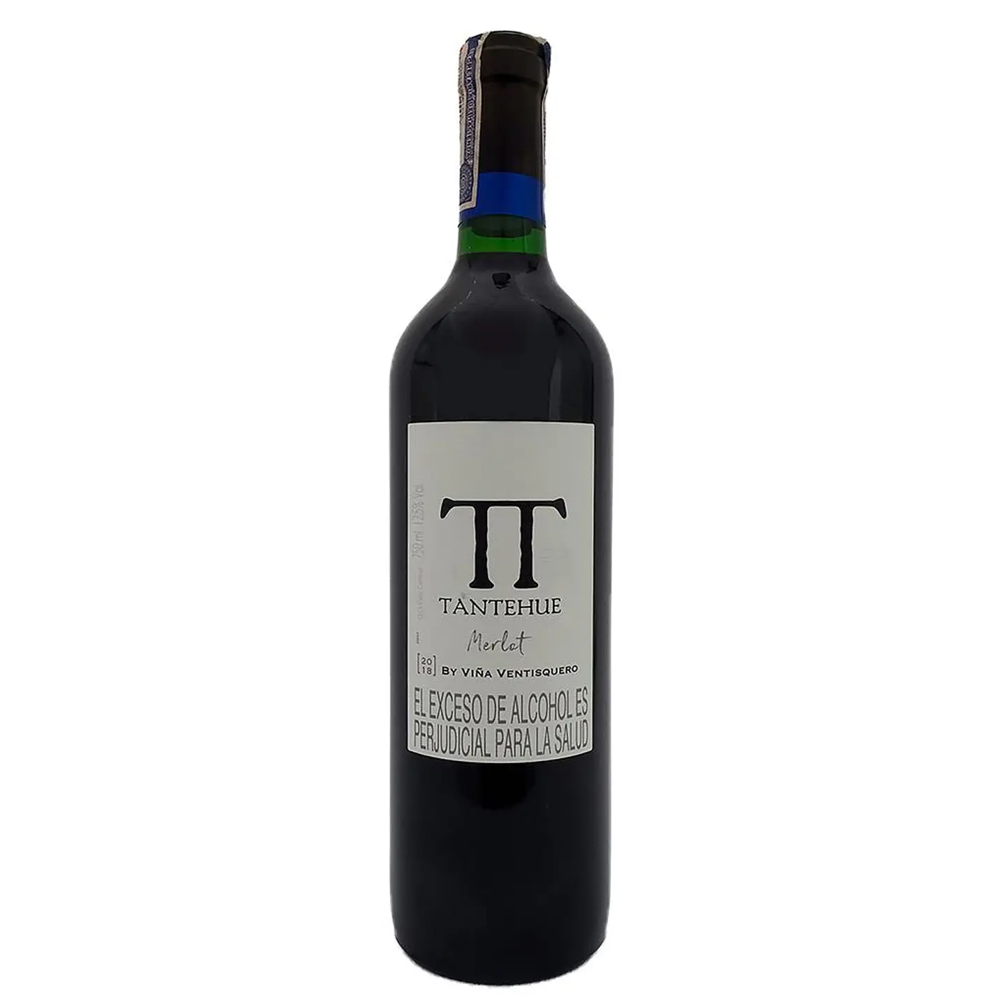 Tantehue Merlot Vino Rojo Botella de 750 mL