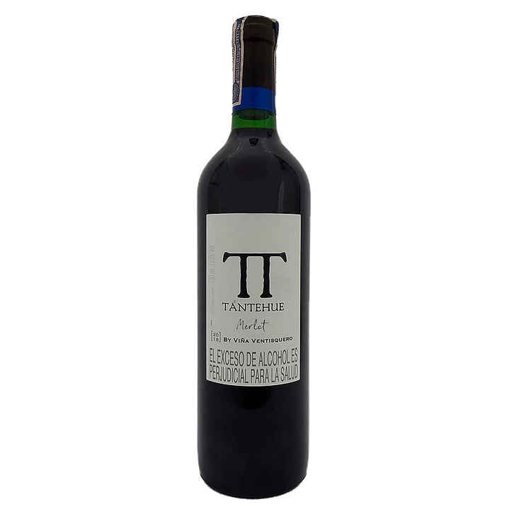 Tantehue Merlot Vino Rojo Botella de 750 mL