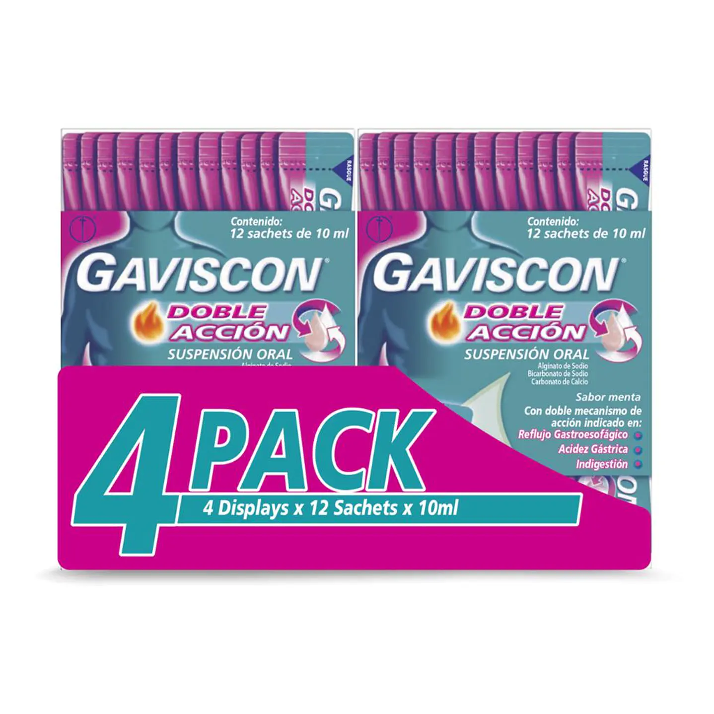 Gaviscon Tratamiento para Reflujo 4 Paq 12 Unid