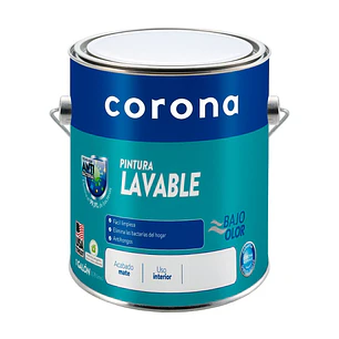 Pintura Lavable Corona Blanco 1 Galón
