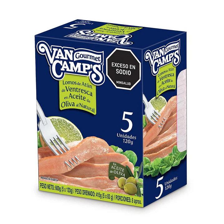 Van Camps Filetes de Atún de Ventresca 5 Unid 120 g
