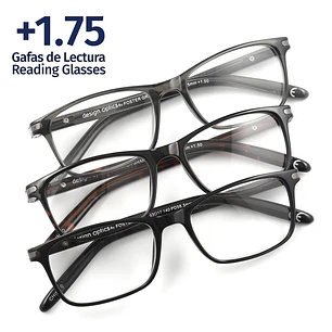 Foster Grant +1.75 Gafas de Lectura Cole Dax 3 Unid