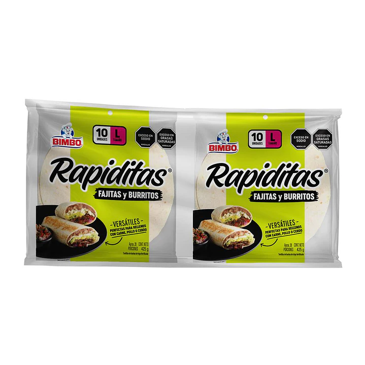 Bimbo Tortillas Fajitas 2 Unid 425 g