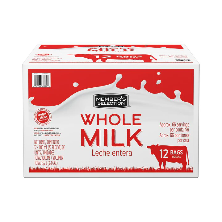 Members Selection Leche Larga Vida UAT 12 Unid 1100 mL