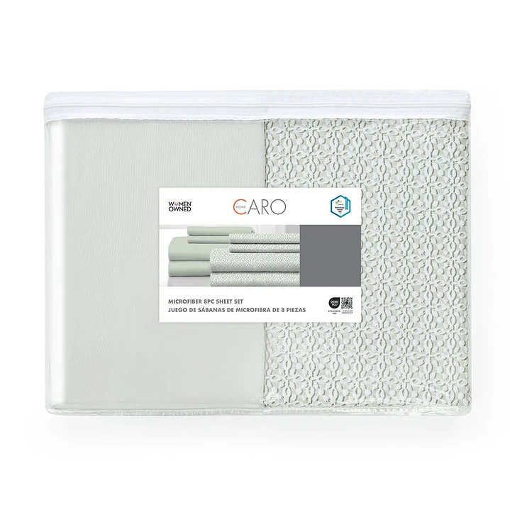 Caro Home Juego Sábanas Tamaño King 8 Pzas 279 cm x 259 cm