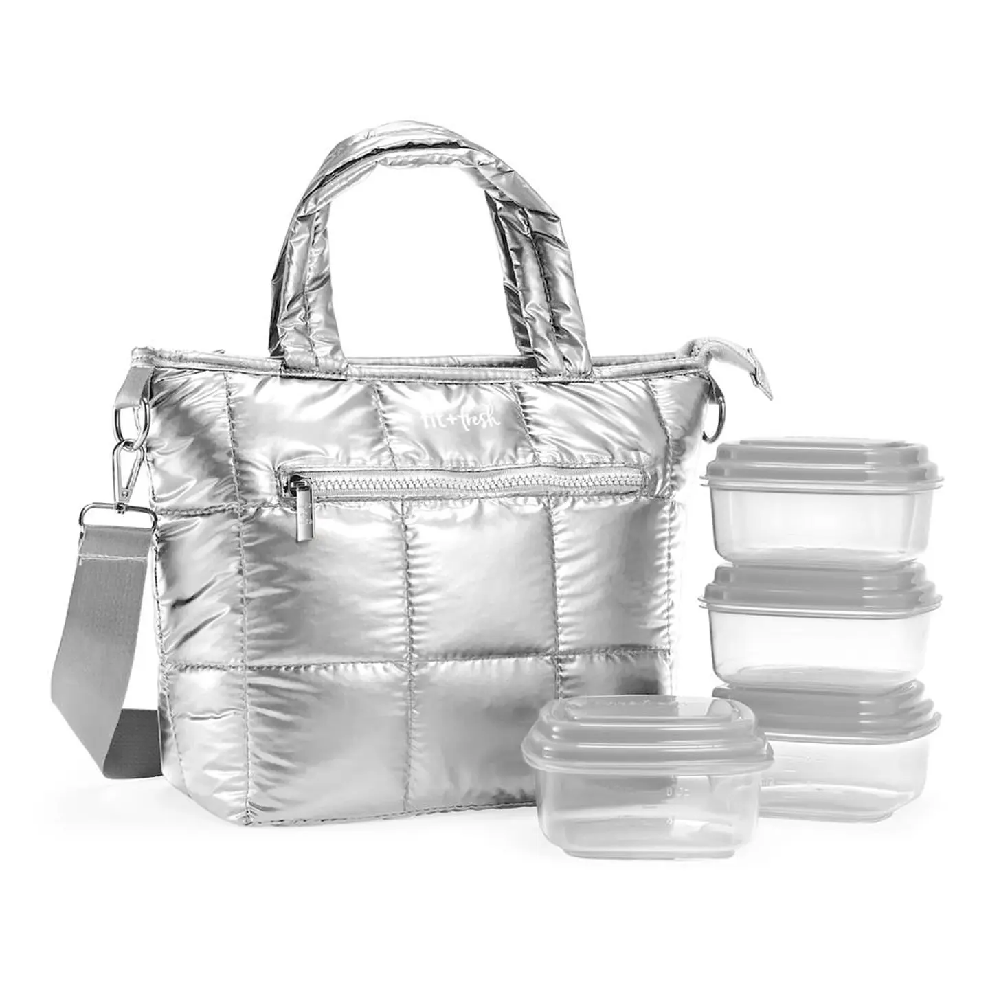 Fit and Fresh Set Bolso Lonchera 4 Contenedores Herméticos