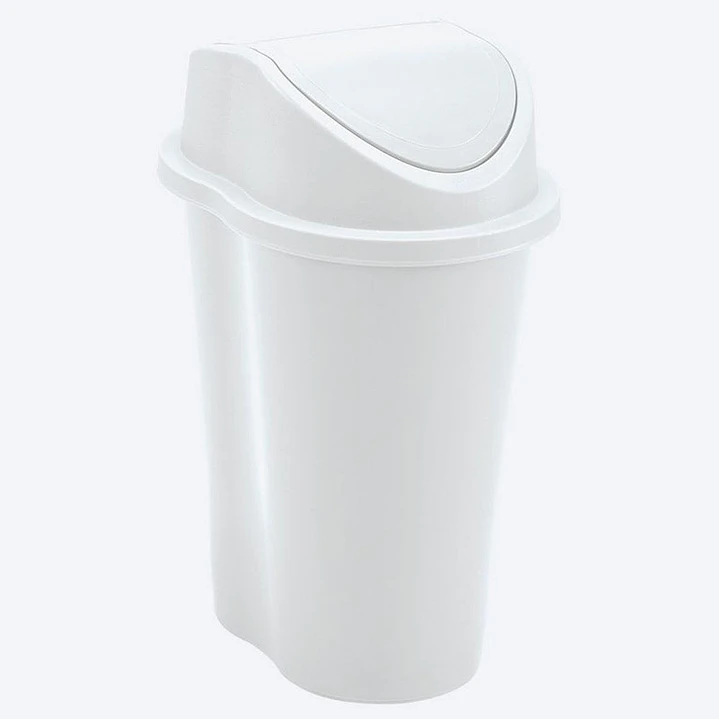 Papelera Style Tapa Vaivén 5 L Blanco